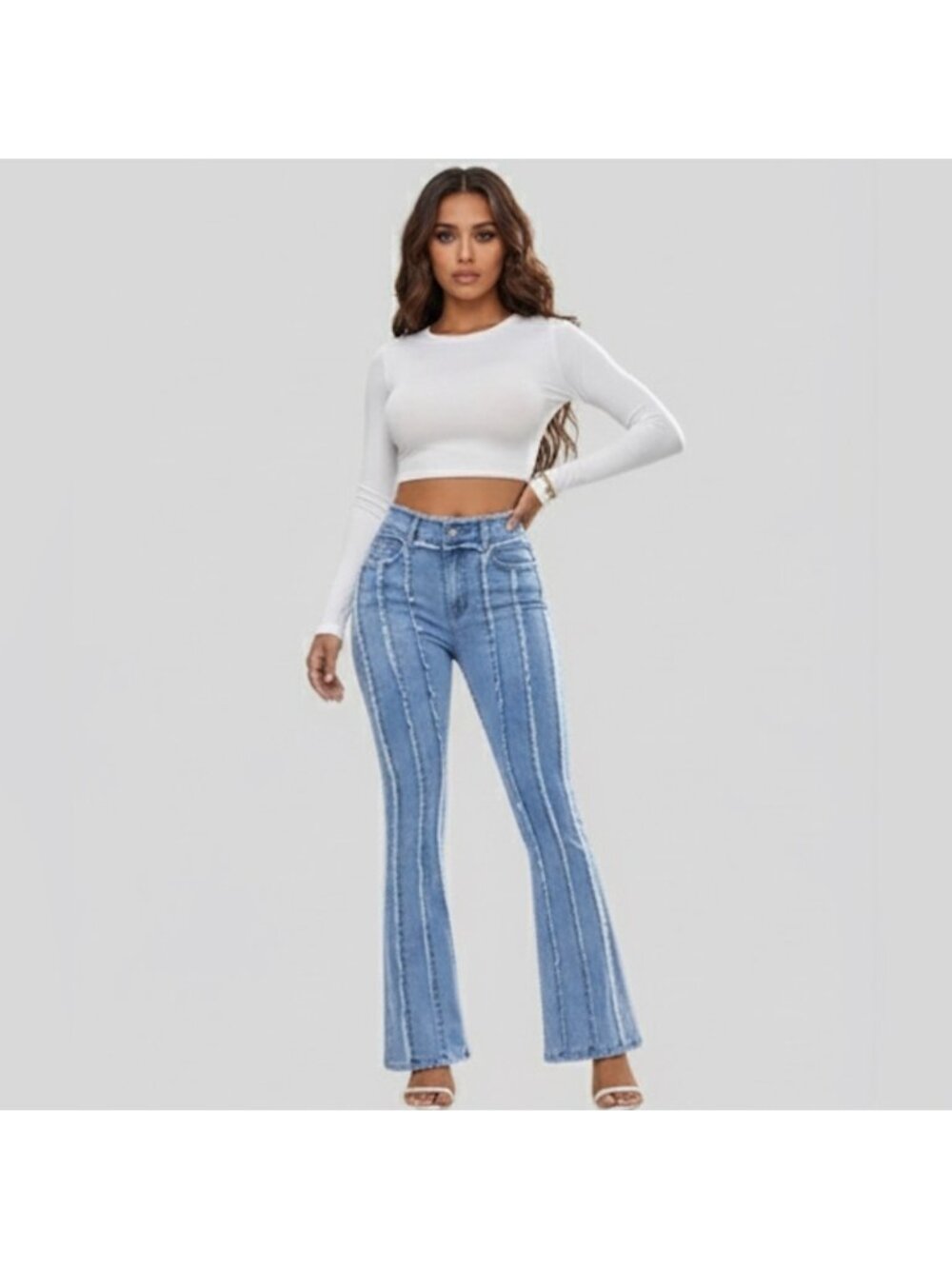 Raw Cut Bootcut Leg Jeans